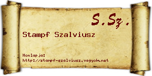 Stampf Szalviusz névjegykártya